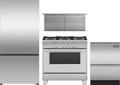 4 Piece Package Includes Refrigerator, Range, Hood And Dishwasher
